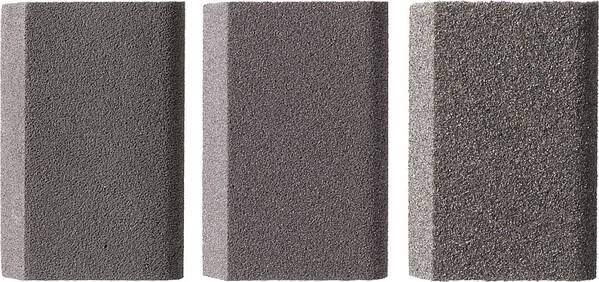kwb 088900 Schleifschwamm 3er-Set abgerundet und abgeschrägt in Körnungen Medium, Fine und Super Fine 3 St.