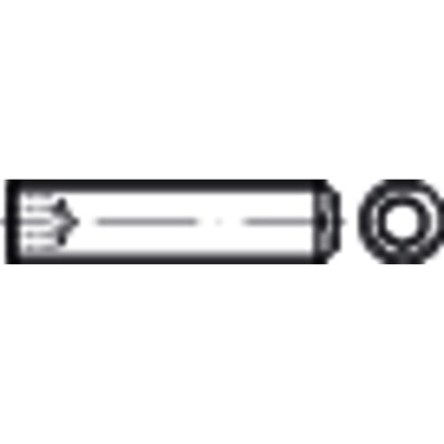 NOBRAND - Gewindestift mit ISK und Ringschneide ISO 4029 Stahl 45 H blank M6x1x40mm
