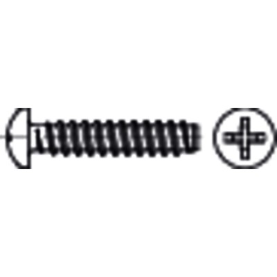 NOBRAND - Linsenkopf-Blechschraube Kreuzschlitz ISO 7049 Stahl F-H galZn 4,2x 13