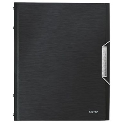 LEITZ® - Ordnungsmappe Style 39960094 DIN A4 12 Fächer Polypropylen satin schwarz