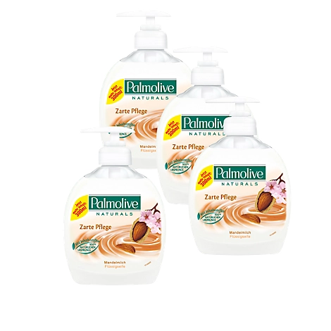 3x Flüssigseife Palmolive 'Naturals' mit Mandelmilch + 1 gratis