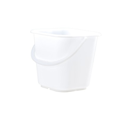 hünersdorff - Ind.-Eim. 14l eckig 292x292xH292mm natur HDPE Tr.bgl, schw.b. Sk.