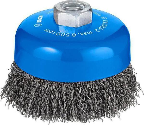 Bosch Accessories Topfbürste, Stahl, gewellter Draht, 100 mm, 0,5 mm, 8500 U/ min, M 14 1608614011 1 St.