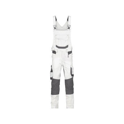 Dassy® - Tronix Painters Malerlatzhose mit Stretch und Kniepolstertaschen, weiß/anthrazit, Schrittlänge Minus, Größe 46