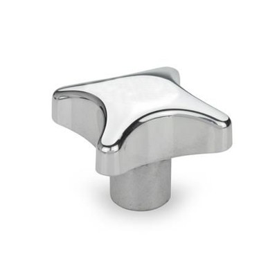 Ganter Norm® - 6335-AL-80-M16-E-PL Kreuzgriffe, Aluminium