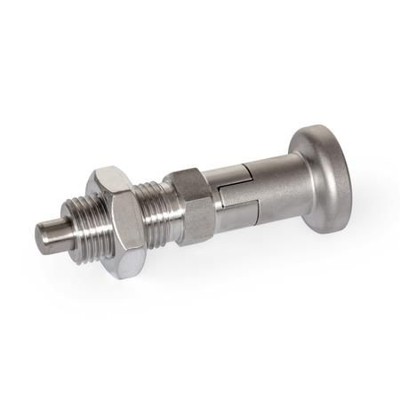 Ganter Norm® - 818-5-8-CKN-A4 Edelstahl-Rastbolzen, Werkstoff Nr. 1.4401 (A4), mit Rastsperre