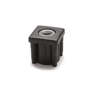 Ganter Norm® - 448-V35-V32-M12 Einsteckbuchsen, für Vierkantrohre, Kunststoff