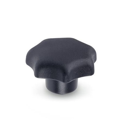 Ganter Norm® - 6336-KT-80-M12-K-NI Sterngriffe, Kunststoff, Buchse Edelstahl