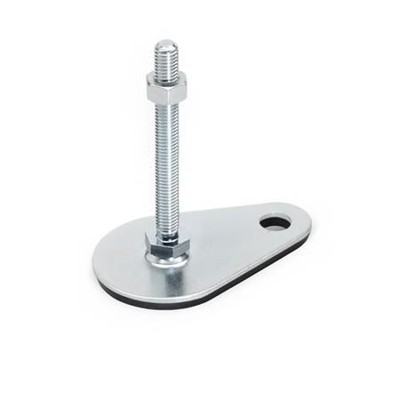 Ganter Norm® - 42-50-M8-40-A3-SK Stellfüße Stahl verzinkt, mit Befestigungslasche,Tropfenform