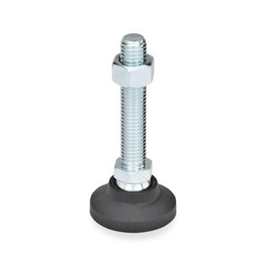 Ganter Norm® - 343.4-32-M10-63-A Gelenkfüße, Fuß Kunststoff / Verstellspindel Stahl
