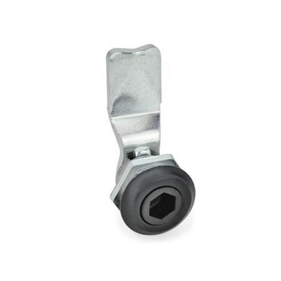 Ganter Norm® - 115-SK10-4-SW Verriegelungen, mit Steckschlüssel, Anschlagring schwarz