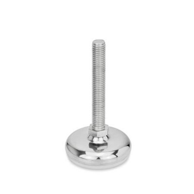 Ganter Norm® - 31-80-M10-80-C4-S Edelstahl-Stellfüße, mit Gummiauflage