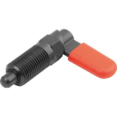 KIPP - SPERRRIEGEL MIT SECHSKANT, D=8, M12X1,5, SW1=12, FORM:C, MIT KAPPE, OHNE MUTTER, STAHL BRÜNIERT,