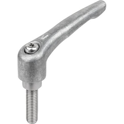 KIPP - KLEMMHEBEL GR.1 M05X40, ZINK BLANK, KOMP:EDELSTAHL BLANK