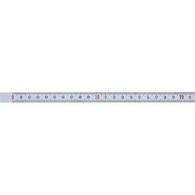 KIPP - MAßBAND HORIZONTAL SELBSTKLEBEND, FORM:A NULLPUNKT LINKS, SKALIERUNG BEIDSEITIG 3000X10, H=0,5, T=1 MM,