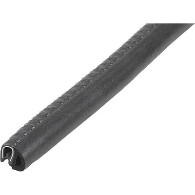 KIPP - KANTENSCHUTZ-DICHTPROFIL 2000X7X10, FORM:F, PVC SCHWARZ, KOMP:EPDM