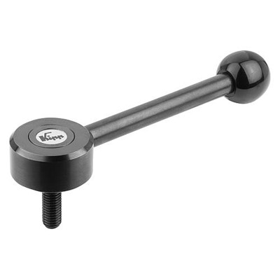 KIPP - SPANNHEBEL FLACH GR.3 M12X40, A=148, FORM:0° STAHL, KOMP:KUNSTSTOFF