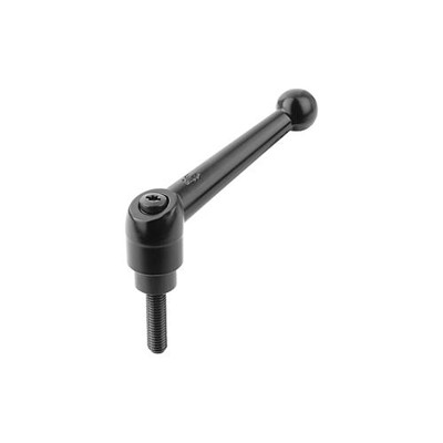 KIPP - KLEMMHEBEL GR.2 M08X25 ZINK, SCHWARZ SEIDENMATT, KOMP:STAHL