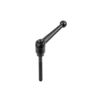 KIPP - KLEMMHEBEL GR.3 M08X60 ZINK, SCHWARZ SEIDENMATT, KOMP:STAHL