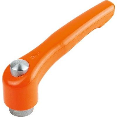 KIPP - KLEMMHEBEL MIT SCHUTZKAPPE GR.3 M10, ZINK ORANGE RAL2004 KUNSTSTOFFBESCHICHTET, KOMP:EDELSTAHL