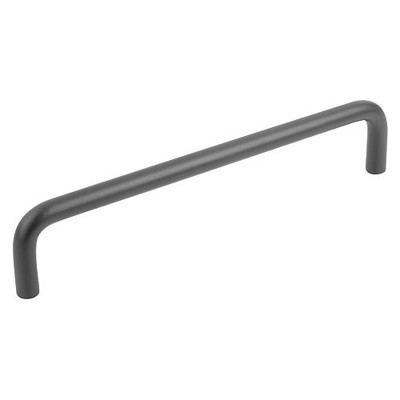 KIPP - BÜGELGRIFF RUND, A=120, L=128, D=M04, ALUMINIUM SCHWARZ MATT UND ELOXIERT