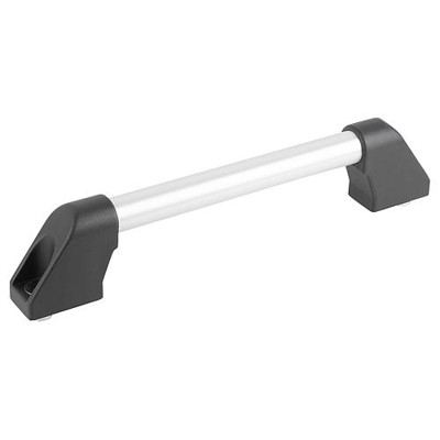 KIPP - ROHRGRIFF, A=250, L=274, D=M08x20, H=55, FORM:A, ALUMINIUM NATUR GESCHLIFFEN UND ELOXIERT,