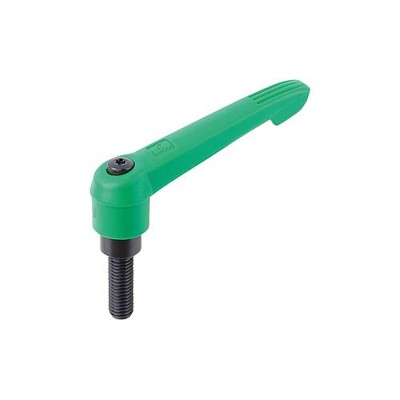 KIPP - KLEMMHEBEL GR.5 M12X40, KUNSTSTOFF GRÜN RAL6032, KOMP:STAHL