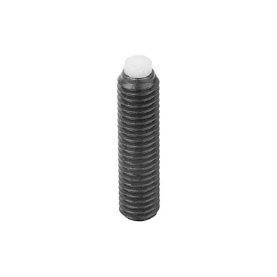 KIPP - DRUCKSCHRAUBE M12X27,1, SW=6, STAHL 10.9 BRÜNIERT, KOMP:POM
