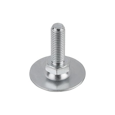 KIPP - STELLFUß OHNE BOHRUNG M08X16, D=30, STAHL