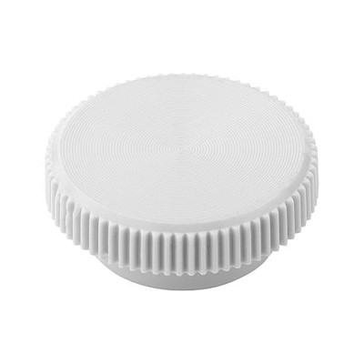KIPP - RÄNDELKNOPF MIT INNENSECHSKANT FÜR=M06, D1=19 H=7,5, THERMOPLAST GRAU