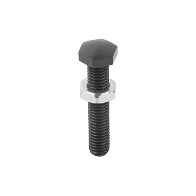 KIPP - ANSCHLAGSCHRAUBE D=M08X45, SW=13, FORM:B AR ABGERUNDET, STAHL