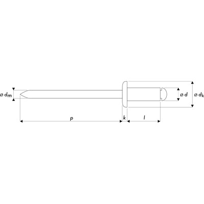 QONNECT® - Q-Standard Blindniet Alu/Stahl Flachrundkopf 5.0 X 21