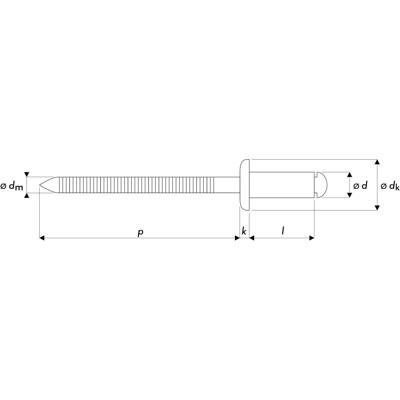 QONNECT® - Q-Standard Blindniet Stahl/Stahl Flachrundkopf 6.0 X 16