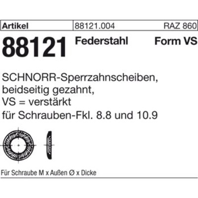 NOBRAND - Schnorr Scheiben ART 88121 1.4301 VS 5 A 2 S