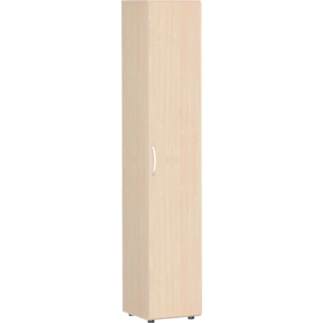 Aktenschrank, 6 Ordnerhöhen, 5 Böden, Tür rechts oder links, B 400 x T 400 x H 2160 mm, Ahorn