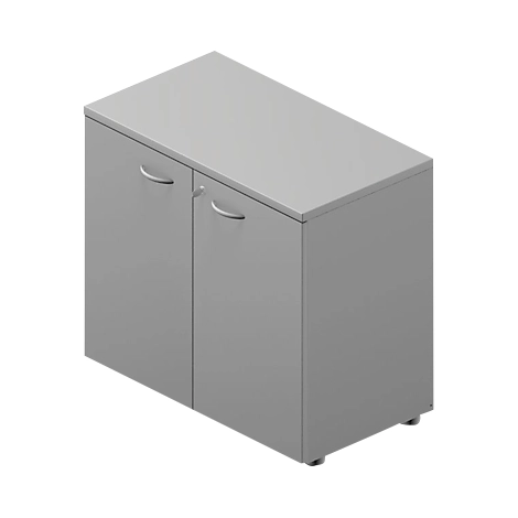 Anstell-Flügeltürenschrank ARLON OFFICE, B 800 x T 450 x H 730 mm, grau