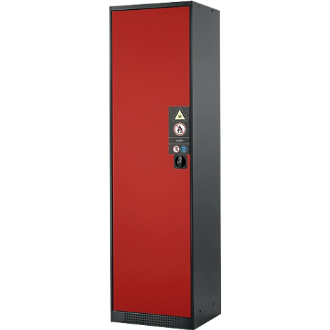 Chemikalienschrank Asecos CS-CLASSIC, Flügeltür, 3 Böden, 545x520x1950 mm, verkehrsrot