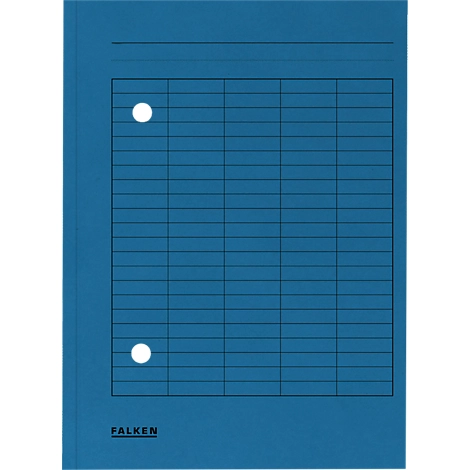 Dokumentenmappe FALKEN, DIN A4, 2-seitiger Gitterdruck, B 231 x H 318 mm, Karton, blau