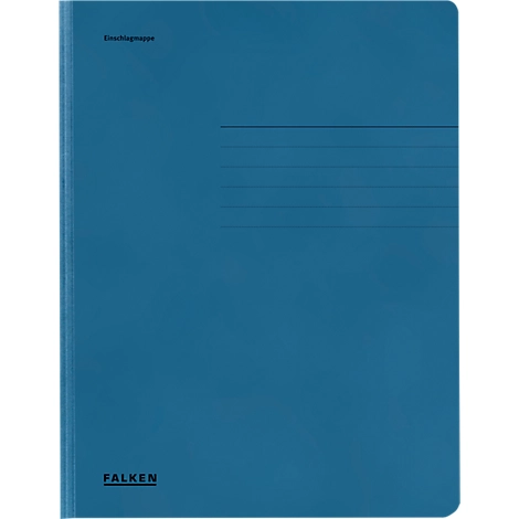 FALKEN Sammelmappe, DIN A4, Einschlagklappen, Manilakarton, blau