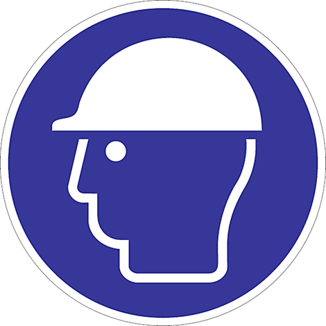 Folie 'Schutzhelm benutzen', selbstklebend
