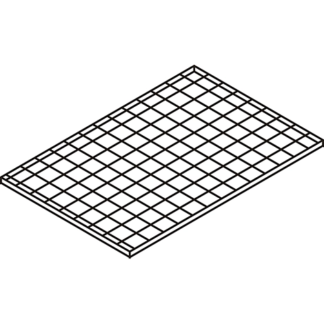 Gitterrost-Fachebene, für Gefahrstoffdepot Safe Master, Maße 1200 x 800 mm