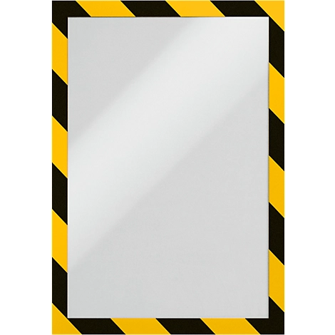 InformationsrahmenDuraframe Security A4, gelb/schwarz, 2 Stück