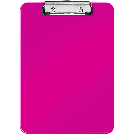 LEITZ® Klemmbrett WOW 3971, DIN A4, Polystyrol, mit Aufhängeöse, pink