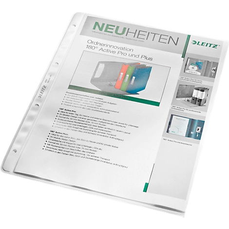 LEITZ Prospekthülle 4700/4720, DIN A4, oben offen, 100 Stück