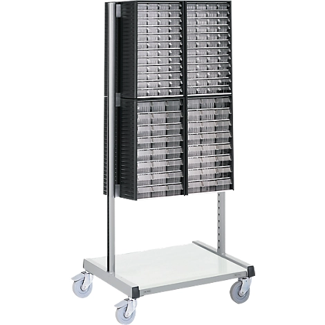 Magazinwagen TRESTON BT-550 B, für 8 Magazine Serie 550, ergonomischer Schiebegriff, bis 150 kg, ohne Magazine, Stahl, grau
