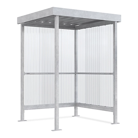 Raucherunterstand WSM Jena, Outdoor, für 2-3 Personen B 1550 x T 1550 x H 2360 mm, verzinkt