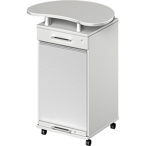 Schäfer Shop Genius Multimobil TETRIS WOOD, B 822 x T 580 x H 1118 mm, lichtgrau
