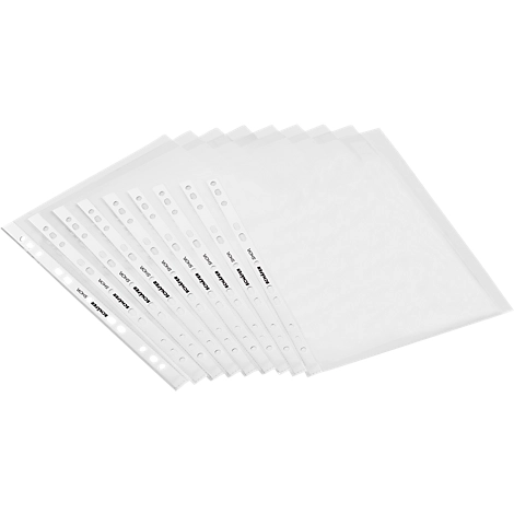 Schäfer Shop Select Prospekthülle Premium,DIN A4, oben offen, 0,12 mm, 50 Stück, klar, glatt/klar