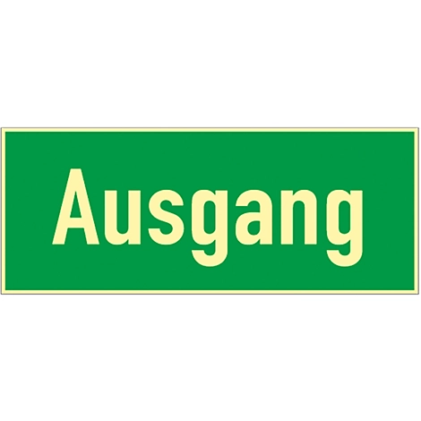 Schild Ausgang, HLF, Folie, selbstklebend