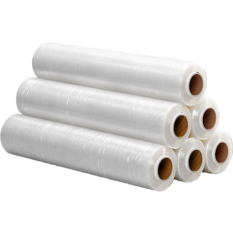 Stretchfolie, 500 mm x 300 m, transparent, Stärke 20 my, 6 Rollen
